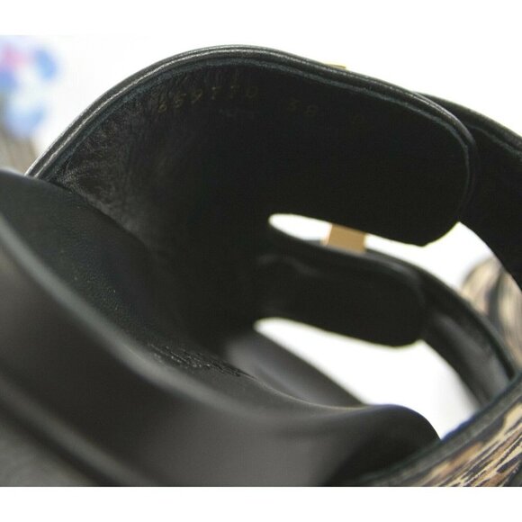 Alexander McQueen Oversized Leopard Suede Hybrid Slide Sandals 38 NIB - Picture 9 of 9